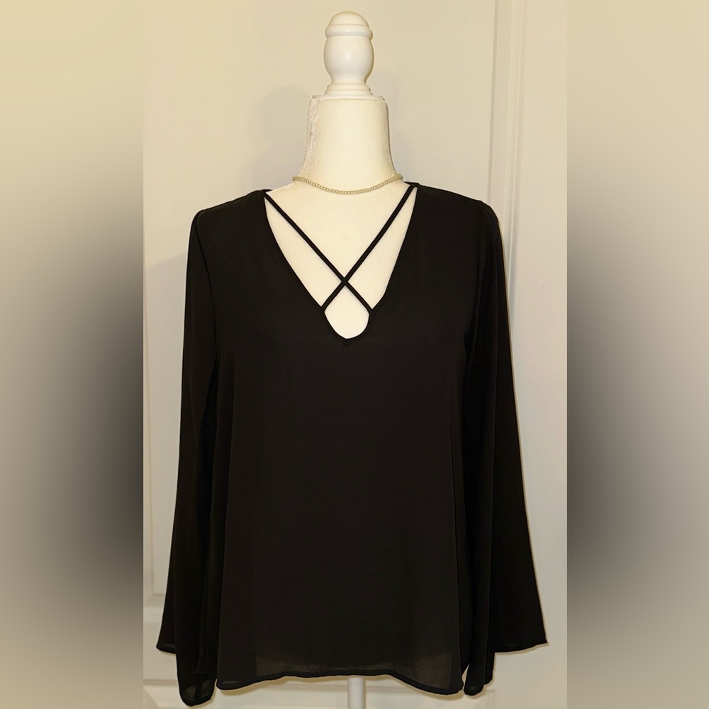 Long bell sleeve blouse